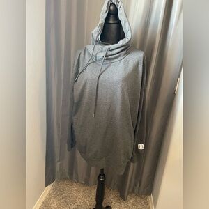 227. Hazel Blues Hoodie, Heathered Grey, Size 1X, EUC